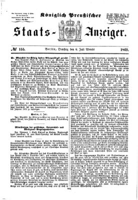 Königlich Preußischer Staats-Anzeiger (Allgemeine preußische Staats-Zeitung) Dienstag 6. Juli 1869