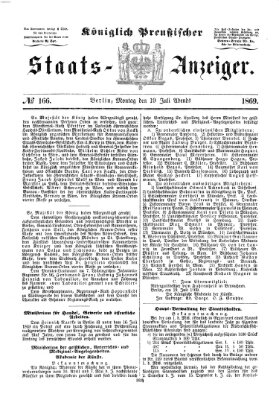 Königlich Preußischer Staats-Anzeiger (Allgemeine preußische Staats-Zeitung) Montag 19. Juli 1869