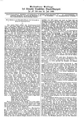 Königlich Preußischer Staats-Anzeiger (Allgemeine preußische Staats-Zeitung) Samstag 18. Juli 1868