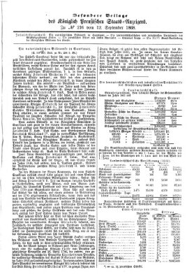 Königlich Preußischer Staats-Anzeiger (Allgemeine preußische Staats-Zeitung) Samstag 12. September 1868