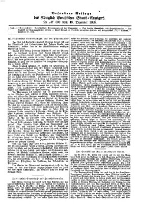 Königlich Preußischer Staats-Anzeiger (Allgemeine preußische Staats-Zeitung) Samstag 19. Dezember 1868