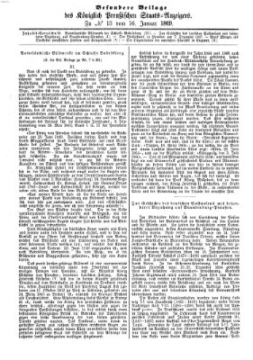 Königlich Preußischer Staats-Anzeiger (Allgemeine preußische Staats-Zeitung) Mittwoch 13. Januar 1869