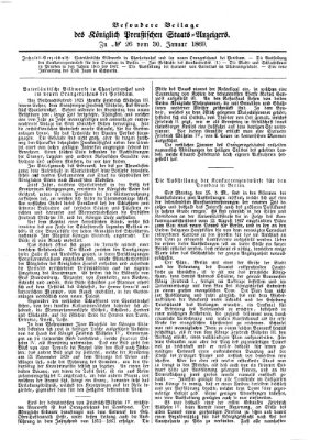 Königlich Preußischer Staats-Anzeiger (Allgemeine preußische Staats-Zeitung) Samstag 30. Januar 1869