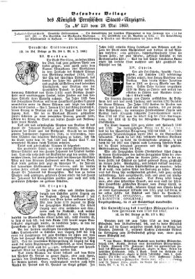 Königlich Preußischer Staats-Anzeiger (Allgemeine preußische Staats-Zeitung) Samstag 29. Mai 1869