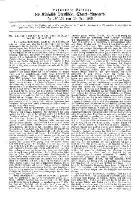 Königlich Preußischer Staats-Anzeiger (Allgemeine preußische Staats-Zeitung) Samstag 10. Juli 1869