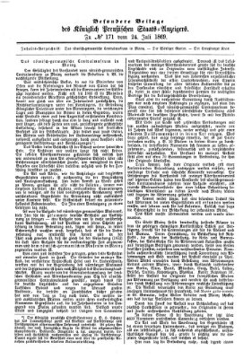 Königlich Preußischer Staats-Anzeiger (Allgemeine preußische Staats-Zeitung) Samstag 24. Juli 1869