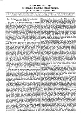 Königlich Preußischer Staats-Anzeiger (Allgemeine preußische Staats-Zeitung) Samstag 4. Dezember 1869