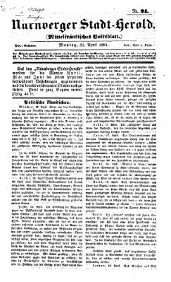 Fränkischer Herold Montag 22. April 1861