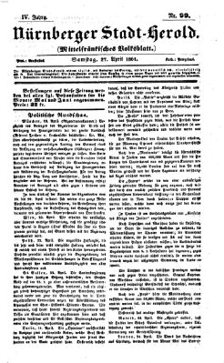 Fränkischer Herold Samstag 27. April 1861