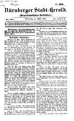 Fränkischer Herold Montag 29. April 1861