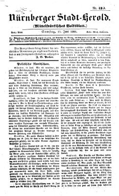 Fränkischer Herold Samstag 15. Juni 1861