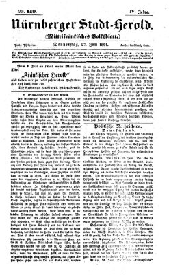 Fränkischer Herold Donnerstag 27. Juni 1861