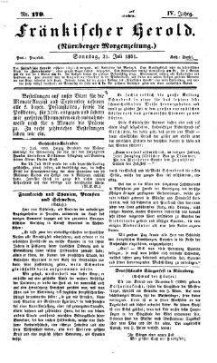 Fränkischer Herold Sonntag 21. Juli 1861