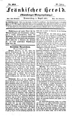 Fränkischer Herold Donnerstag 1. August 1861