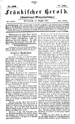 Fränkischer Herold Mittwoch 14. August 1861
