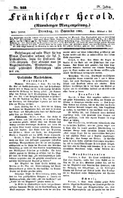 Fränkischer Herold Dienstag 10. September 1861