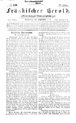 Fränkischer Herold Samstag 21. September 1861