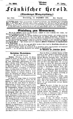 Fränkischer Herold Sonntag 22. September 1861