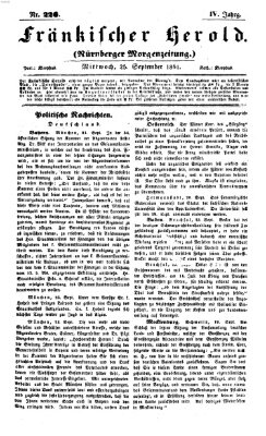 Fränkischer Herold Mittwoch 25. September 1861