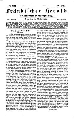 Fränkischer Herold Dienstag 1. Oktober 1861