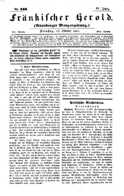 Fränkischer Herold Dienstag 15. Oktober 1861