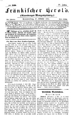 Fränkischer Herold Donnerstag 17. Oktober 1861