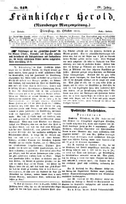 Fränkischer Herold Dienstag 22. Oktober 1861