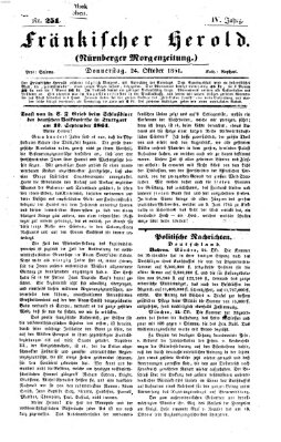 Fränkischer Herold Donnerstag 24. Oktober 1861