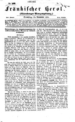 Fränkischer Herold Samstag 23. November 1861