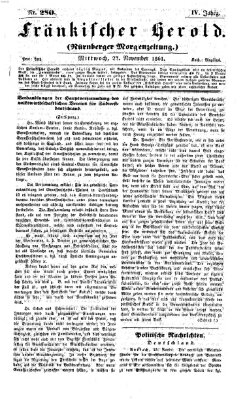 Fränkischer Herold Mittwoch 27. November 1861