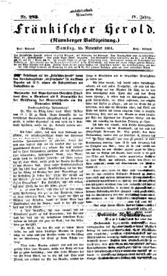 Fränkischer Herold Samstag 30. November 1861