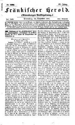 Fränkischer Herold Dienstag 10. Dezember 1861