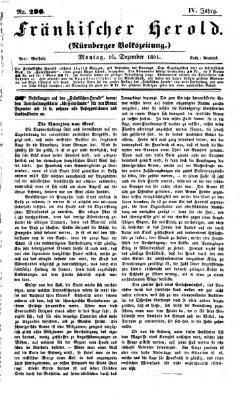 Fränkischer Herold Montag 16. Dezember 1861