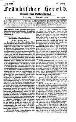 Fränkischer Herold Dienstag 17. Dezember 1861