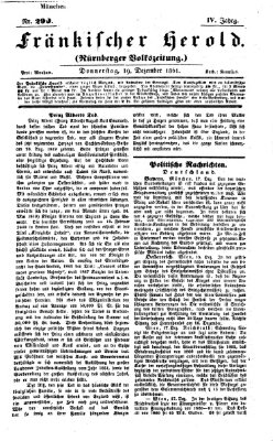 Fränkischer Herold Donnerstag 19. Dezember 1861