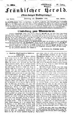 Fränkischer Herold Freitag 20. Dezember 1861