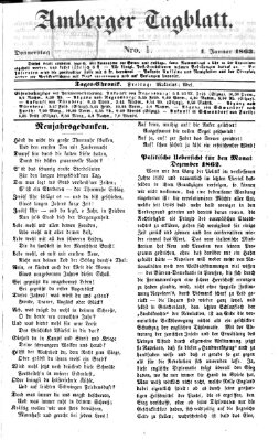 Amberger Tagblatt Donnerstag 1. Januar 1863
