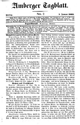 Amberger Tagblatt Freitag 2. Januar 1863