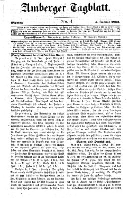 Amberger Tagblatt Montag 5. Januar 1863