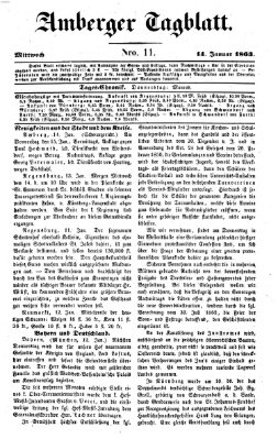 Amberger Tagblatt Mittwoch 14. Januar 1863