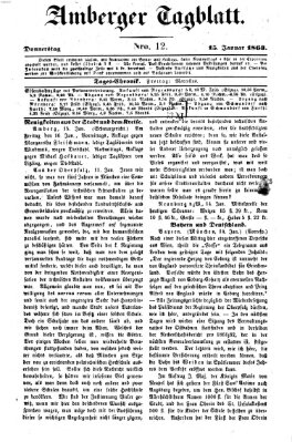 Amberger Tagblatt Donnerstag 15. Januar 1863