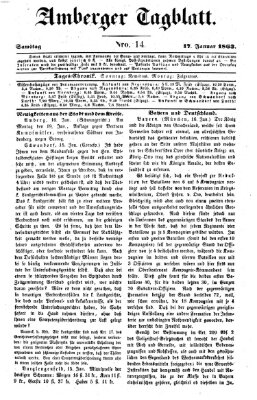 Amberger Tagblatt Samstag 17. Januar 1863