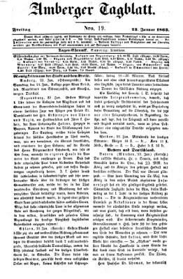 Amberger Tagblatt Freitag 23. Januar 1863