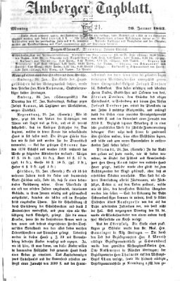 Amberger Tagblatt Montag 26. Januar 1863