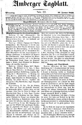 Amberger Tagblatt Dienstag 27. Januar 1863