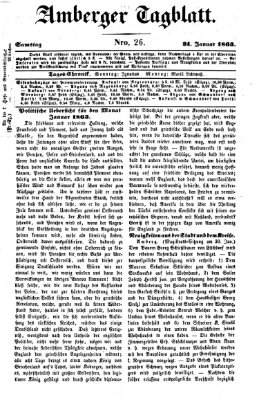 Amberger Tagblatt Samstag 31. Januar 1863