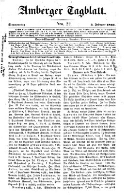 Amberger Tagblatt Donnerstag 5. Februar 1863