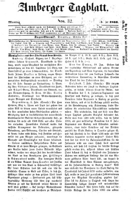 Amberger Tagblatt Montag 9. Februar 1863