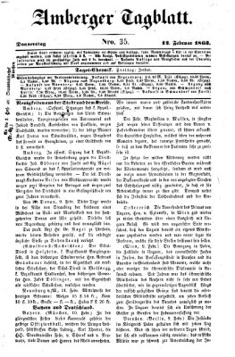 Amberger Tagblatt Donnerstag 12. Februar 1863