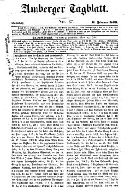 Amberger Tagblatt Samstag 14. Februar 1863